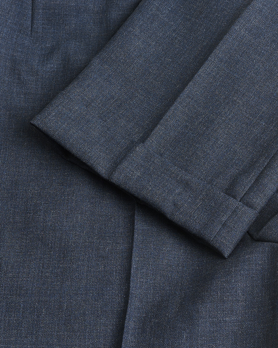 Herren | Pre-owned Hosen | Pre-owned | Berg&Berg High Waisted Double Pleated Wool Trousers Blue 52