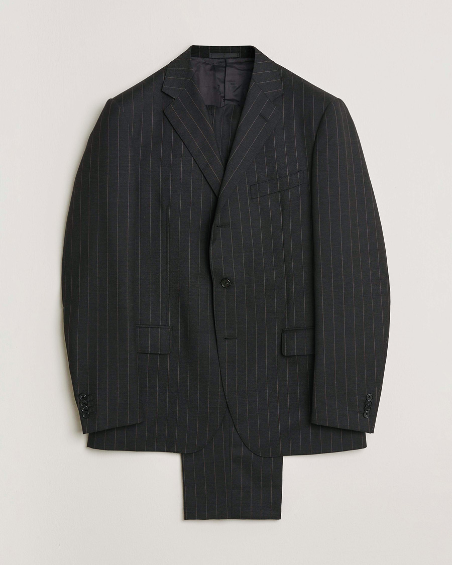 Herren | Pre-owned Anzüge | Pre-owned | Caruso Pinstripe Wool Suit Black 52
