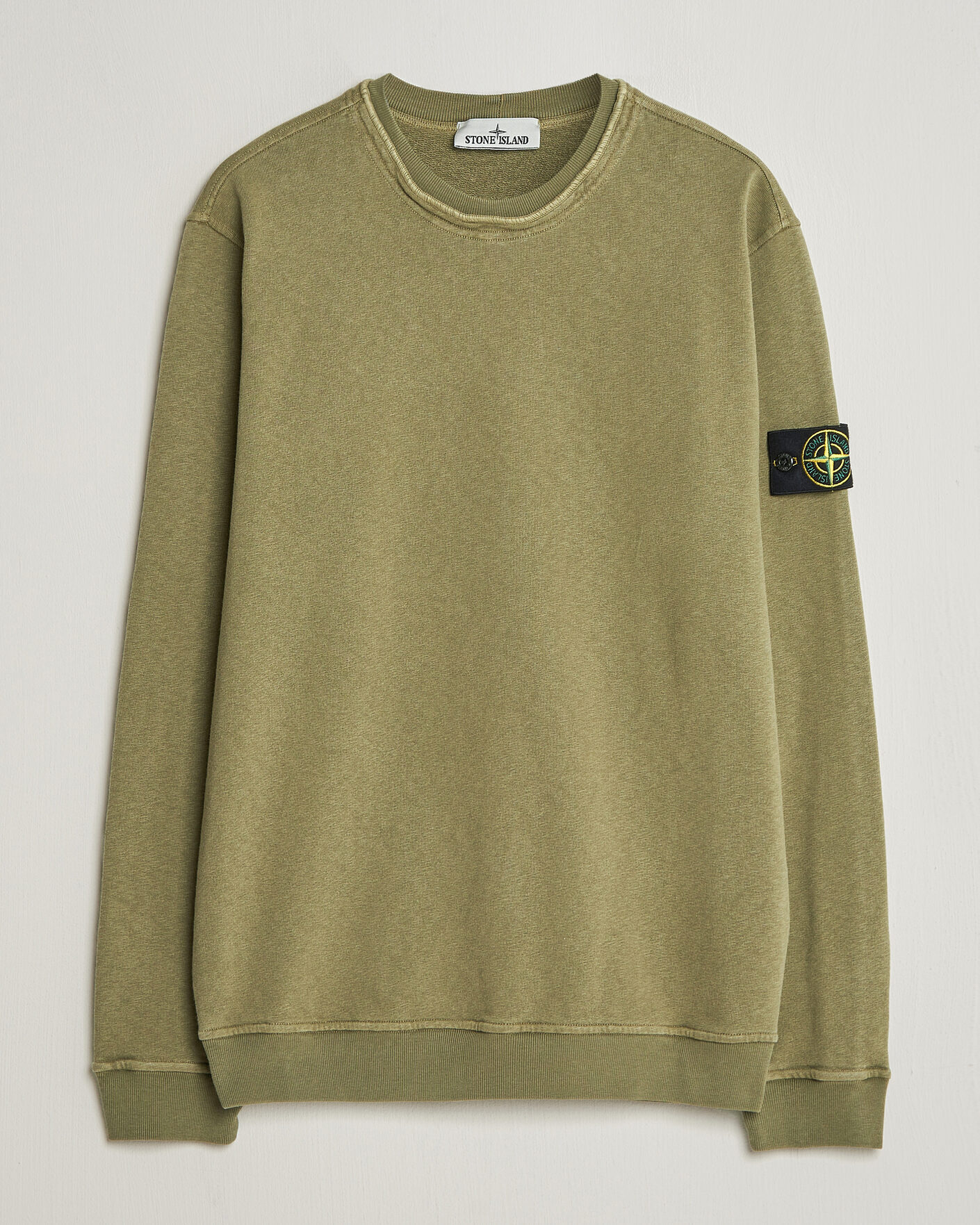 Herren | Pre-owned Pullover | Pre-owned | Stone Island Old Dyed Cotton Sweatshirt Military Green M
