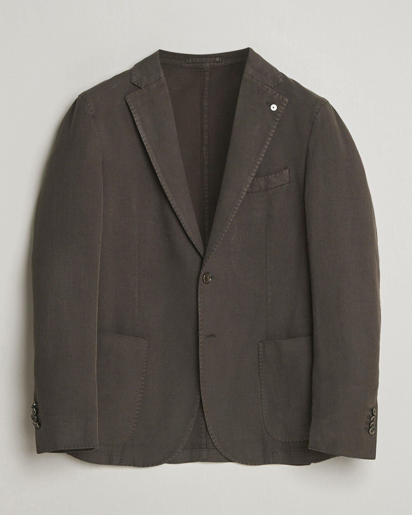 Herren | Pre-owned Sakkos | Pre-owned | L.B.M. 1911 Jack Regular Fit Structured Cotton Blazer Brown 50